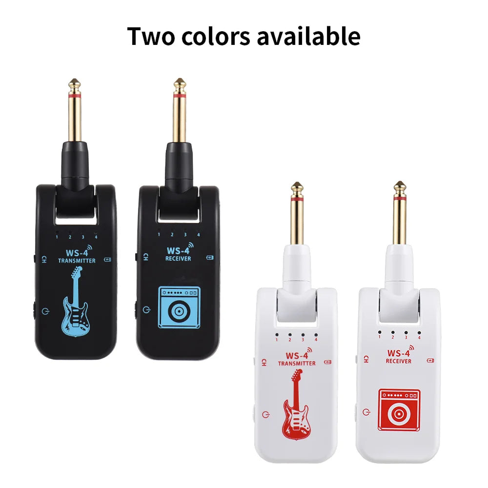 Wireless Guitar Transmitter Receiver 48KHz 10H Battery InsMazid