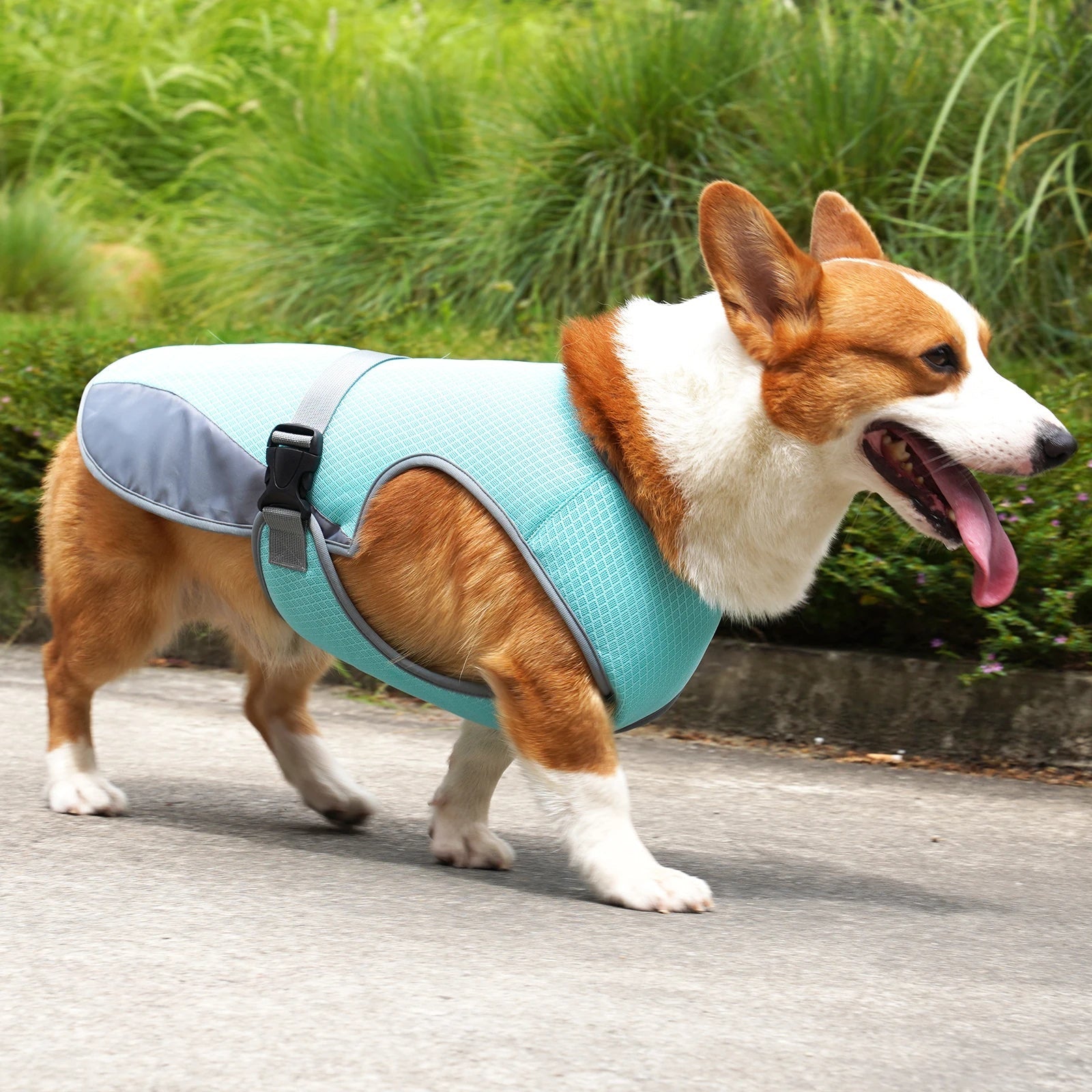 Cooling Vest for Dogs Breathable Mesh Jacket Lightweight Adjustable Harness for Walking Running VexiDomic