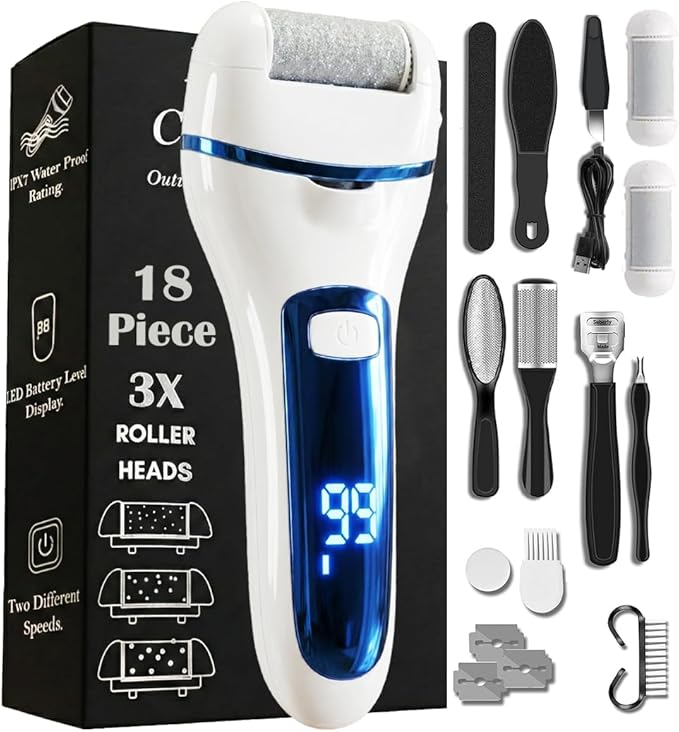 BostFico Electric Callus Remover, Rechargeable Pedicure Foot Care Tool