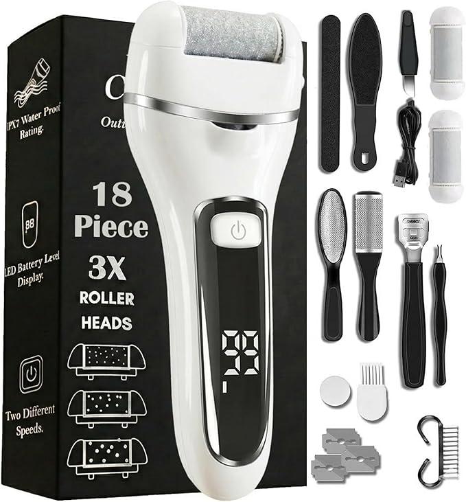 BostFico Electric Callus Remover, Rechargeable Pedicure Foot Care Tool
