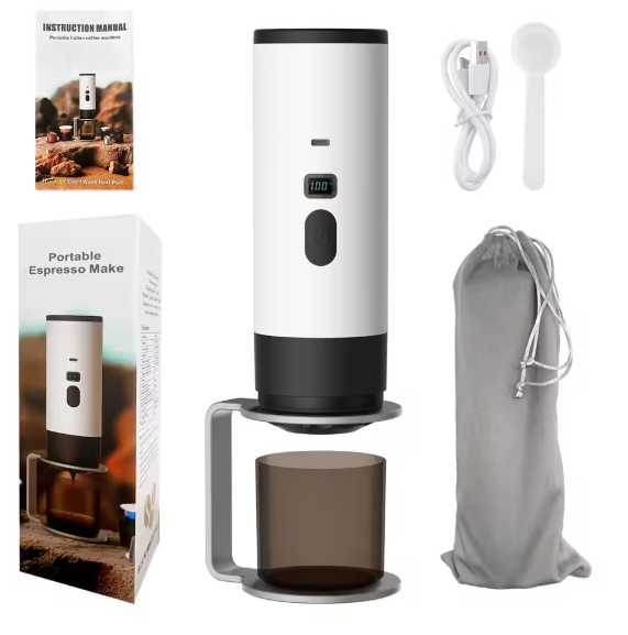 Portable Espresso Maker - Handheld Mini Travel Coffee Machine for Camping & Home