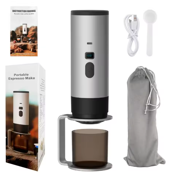 Portable Espresso Maker - Handheld Mini Travel Coffee Machine for Camping & Home