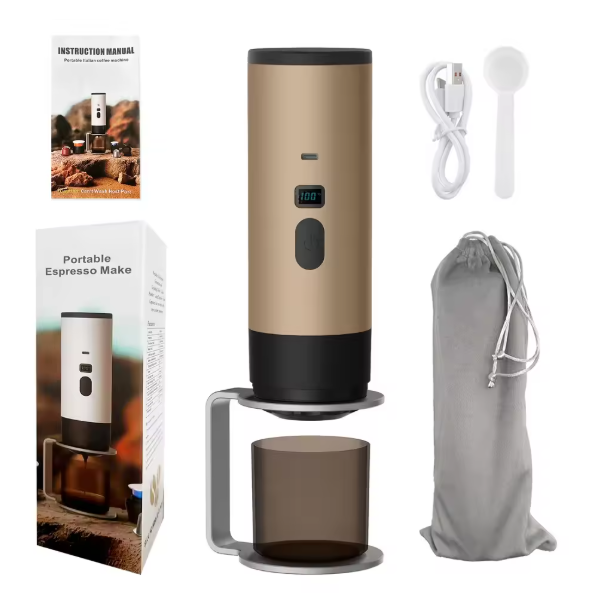 Portable Espresso Maker - Handheld Mini Travel Coffee Machine for Camping & Home