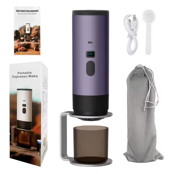 Portable Espresso Maker - Handheld Mini Travel Coffee Machine for Camping & Home