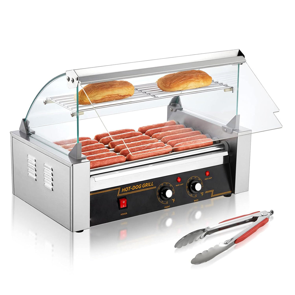 RoliHemix Hot Dog Roller 30 Capacity 1800W Commercial Grill Machine