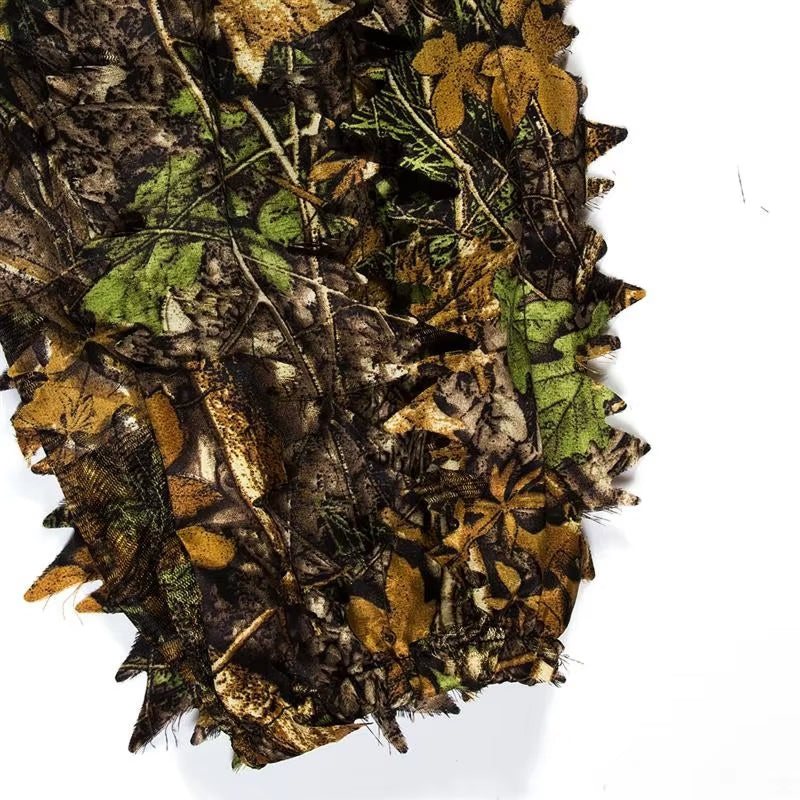 AmoMirag Ghillie Suit - 3D Bionic Leaf Camo, 98% Concealment, Lightweight Breathable Design for Hunting