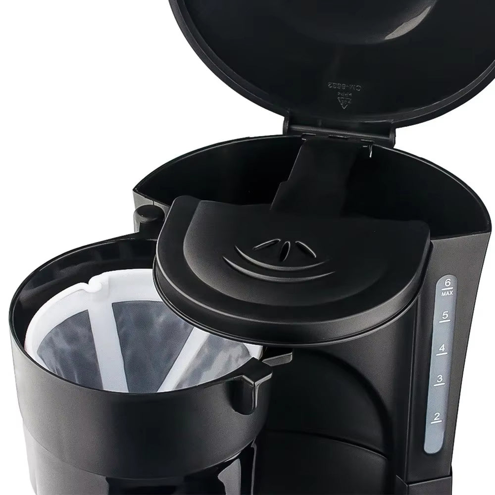 AronClix Drip Coffee Maker 600W Stainless Steel Compact with Reusable Filter & Hot Plate