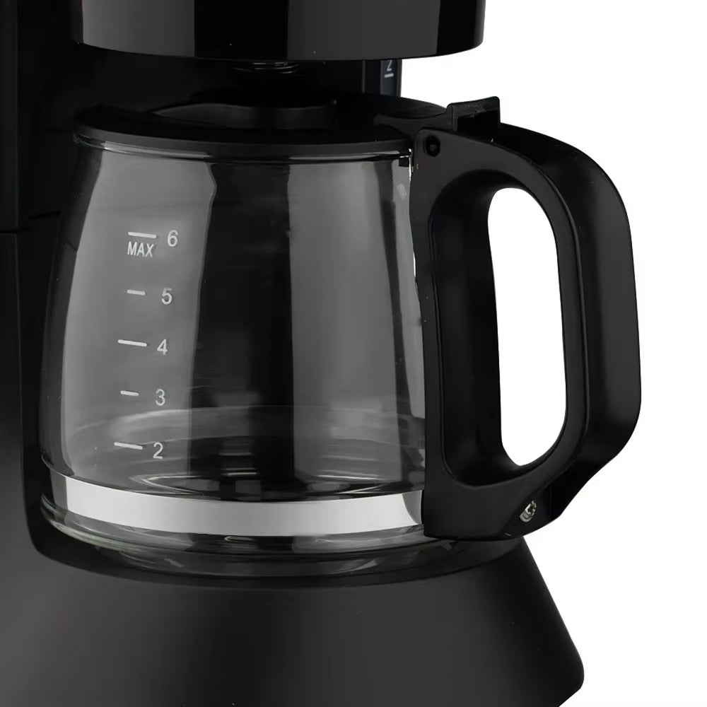AronClix Drip Coffee Maker 600W Stainless Steel Compact with Reusable Filter & Hot Plate