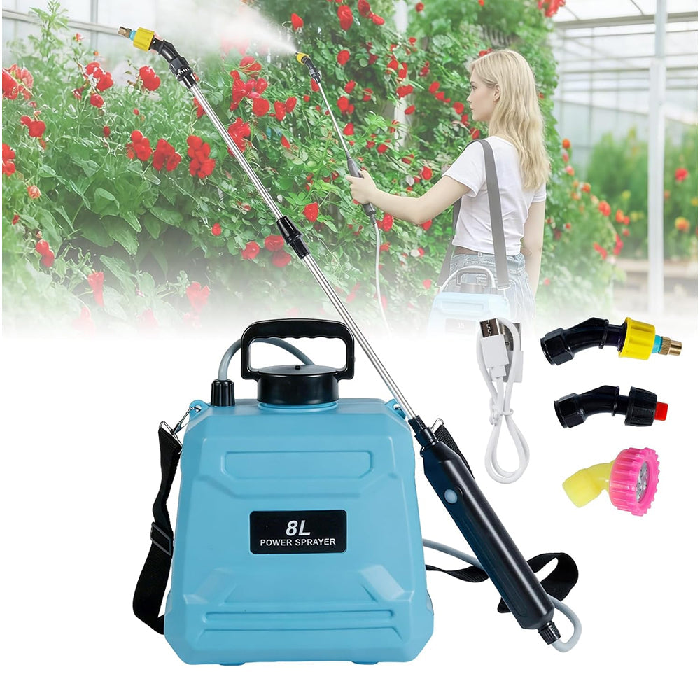 4-Gallon Battery Powered Backpack Sprayer for Lawn and Garden, Automatic High-Pressure Pump Sprayer with Adjustable Nozzle and Padded Straps