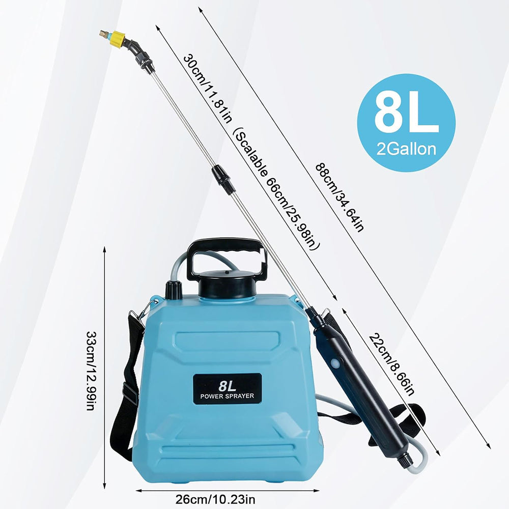 4-Gallon Battery Powered Backpack Sprayer for Lawn and Garden, Automatic High-Pressure Pump Sprayer with Adjustable Nozzle and Padded Straps