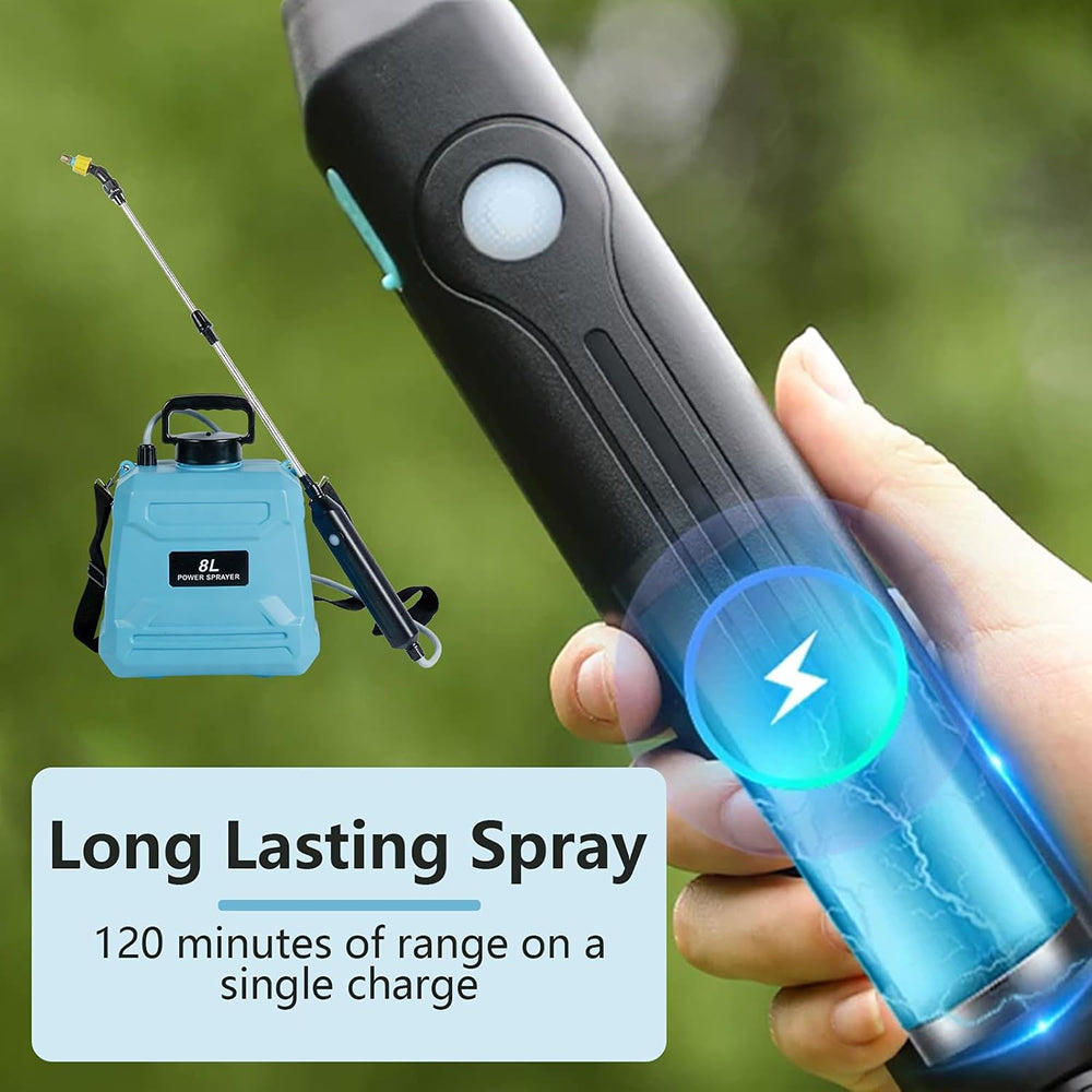 4-Gallon Battery Powered Backpack Sprayer for Lawn and Garden, Automatic High-Pressure Pump Sprayer with Adjustable Nozzle and Padded Straps