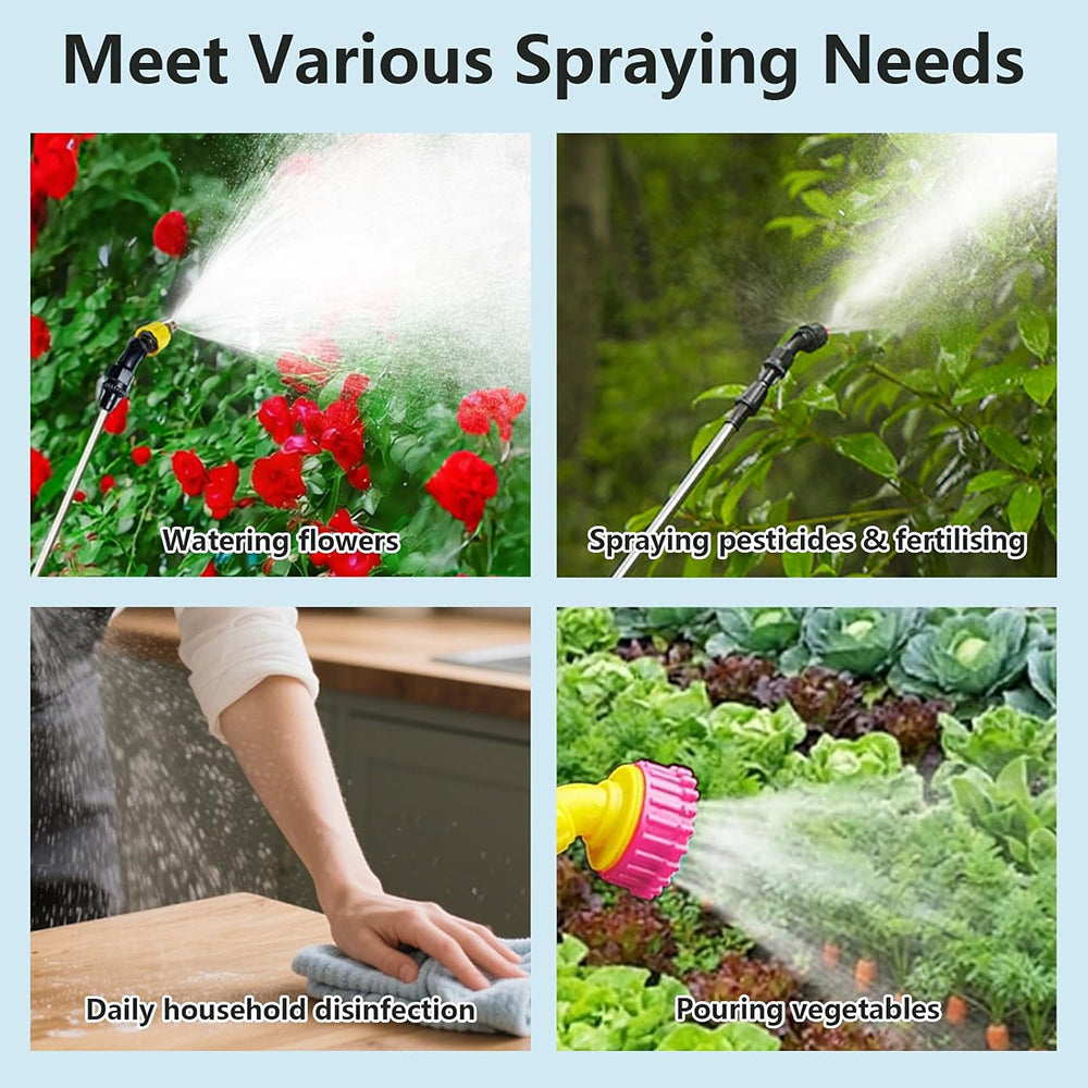 4-Gallon Battery Powered Backpack Sprayer for Lawn and Garden, Automatic High-Pressure Pump Sprayer with Adjustable Nozzle and Padded Straps