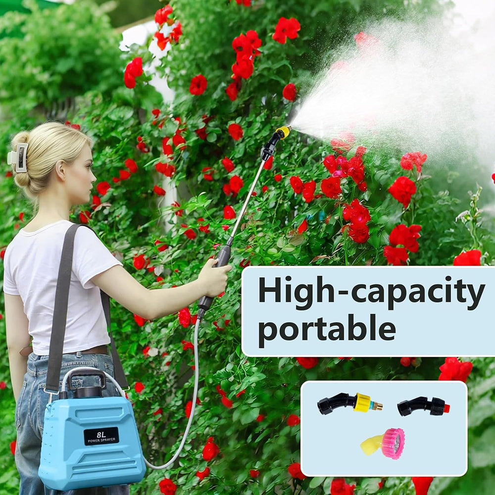 4-Gallon Battery Powered Backpack Sprayer for Lawn and Garden, Automatic High-Pressure Pump Sprayer with Adjustable Nozzle and Padded Straps