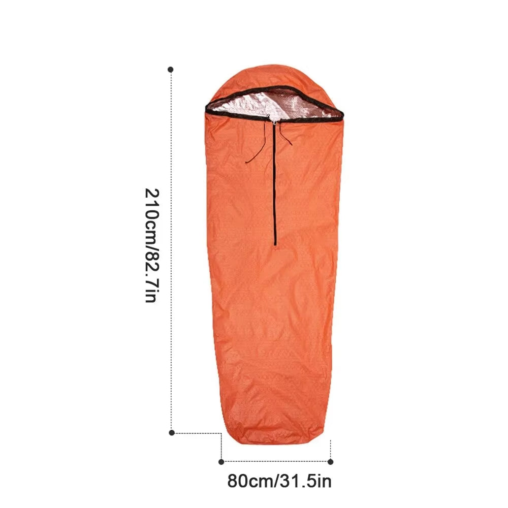 BagiEmex Emergency Sleeping Bag - 96% Heat Retention Thermal Bivvy, Military-Grade Waterproof Survival Bag