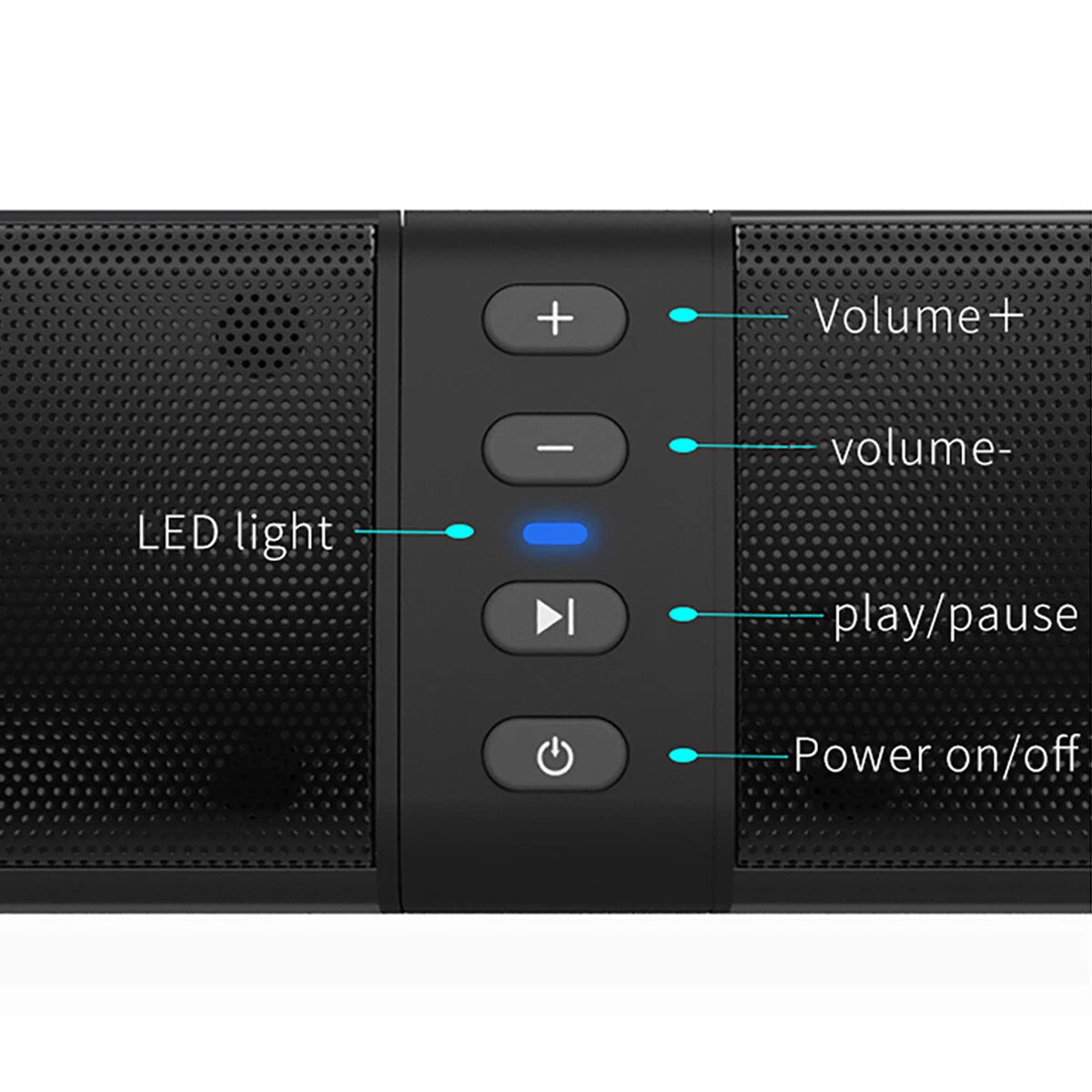 BariSovix TV Soundbar Detachable Bluetooth 5.0 Wireless Speaker System