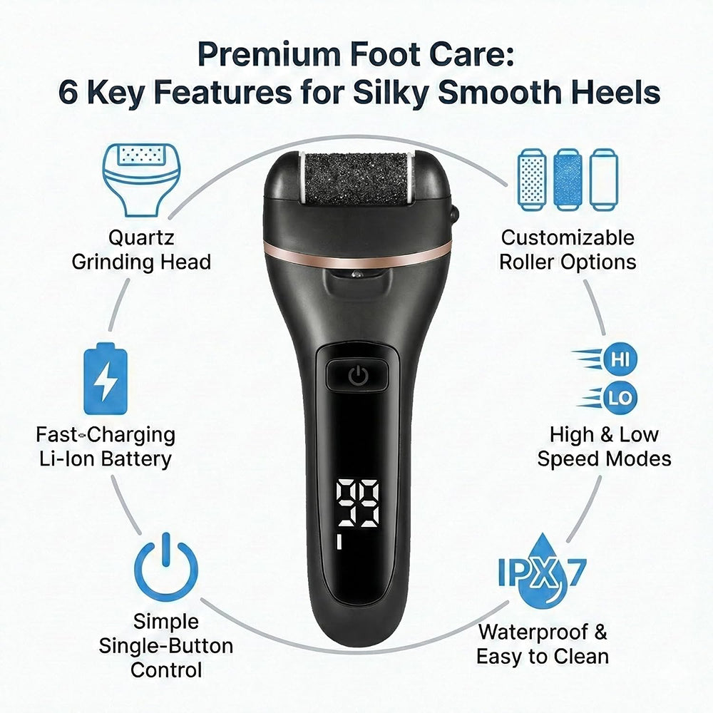 BostFico Electric Callus Remover, Rechargeable Pedicure Foot Care Tool