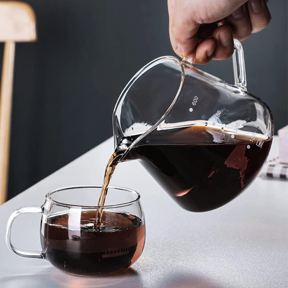 Pour Over Coffee Maker - Manual Drip Coffee Brewer with Reusable Stainless Steel Filter