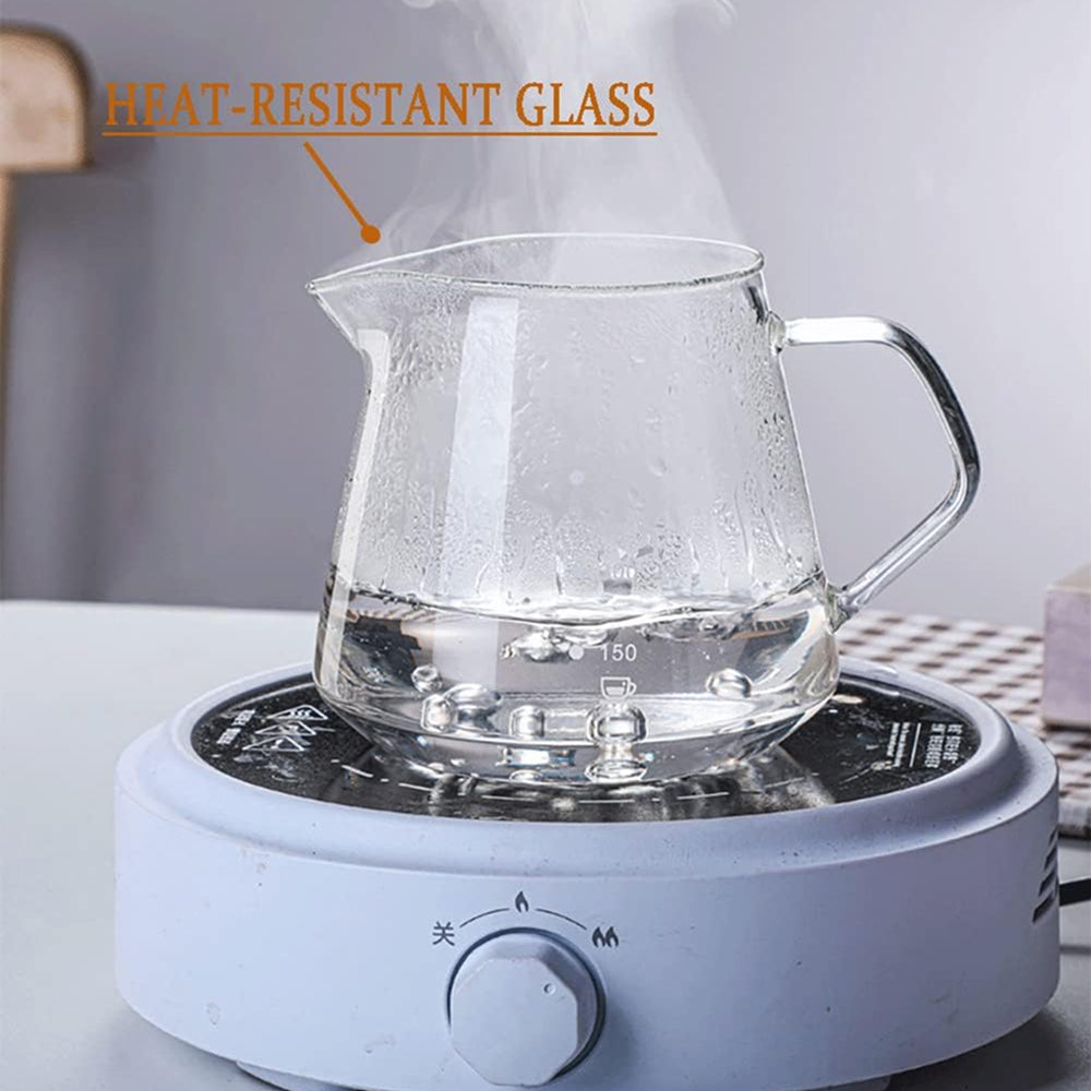 Pour Over Coffee Maker - Manual Drip Coffee Brewer with Reusable Stainless Steel Filter