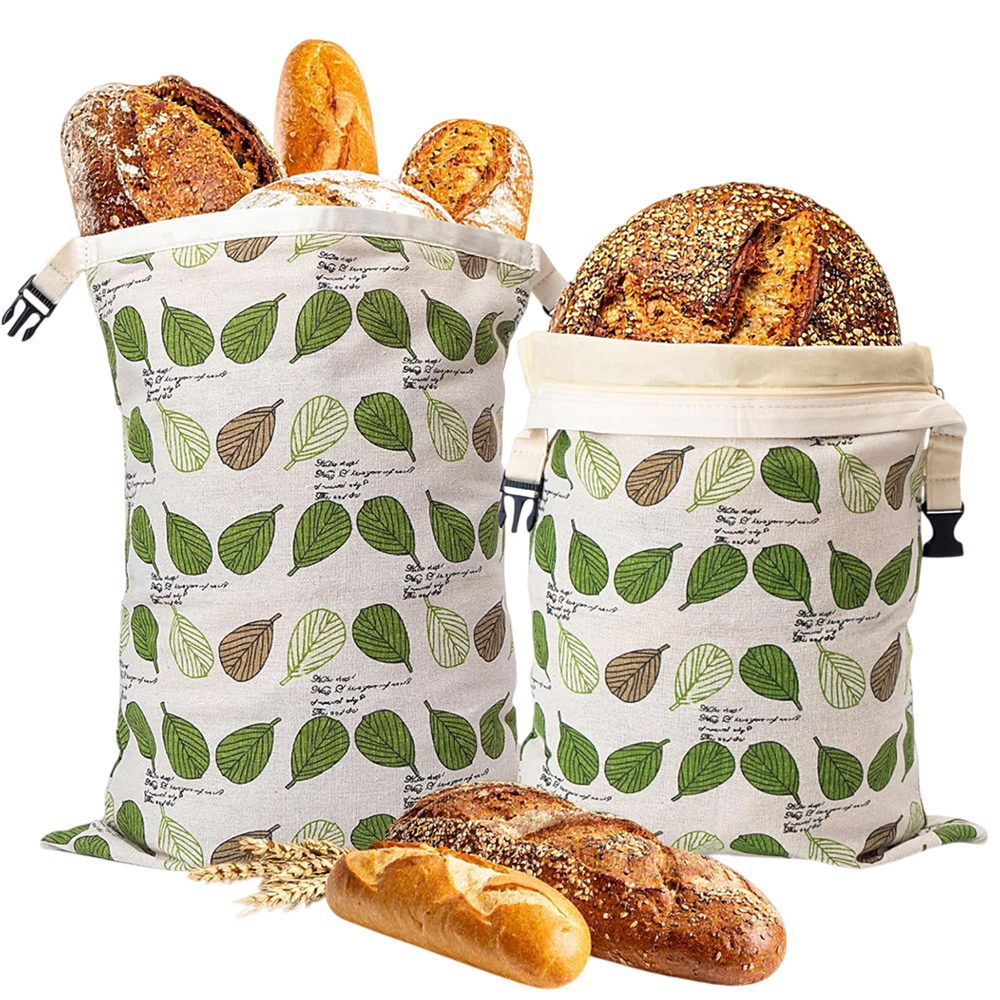 Reusable Beeswax Bread Bag - Eco-Friendly Food Storage Bag for Homemade Bread