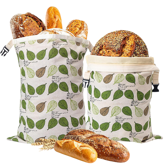 Reusable Beeswax Bread Bag - Eco-Friendly Food Storage Bag for Homemade Bread