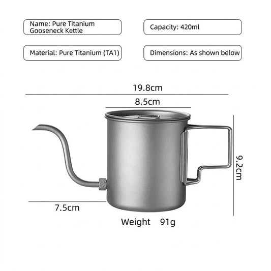 Gooseneck Pour Over Coffee Kettle - Stainless Steel Drip Coffee Pot