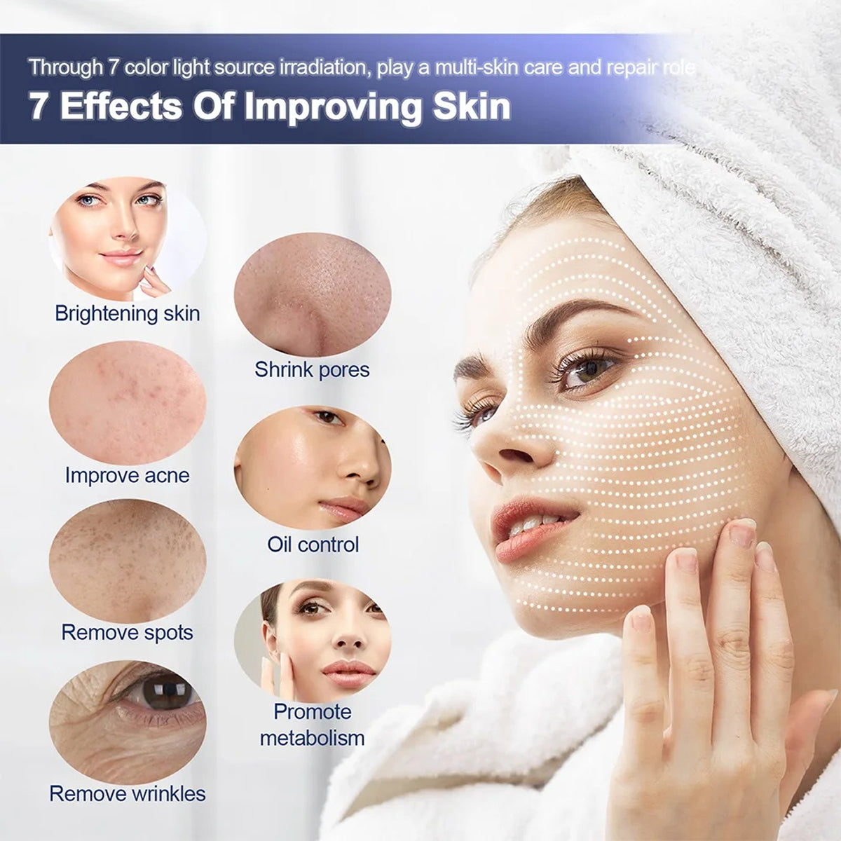 Blue Light Therapy Device for Acne and Skin Care - Facial Treatment Lamp