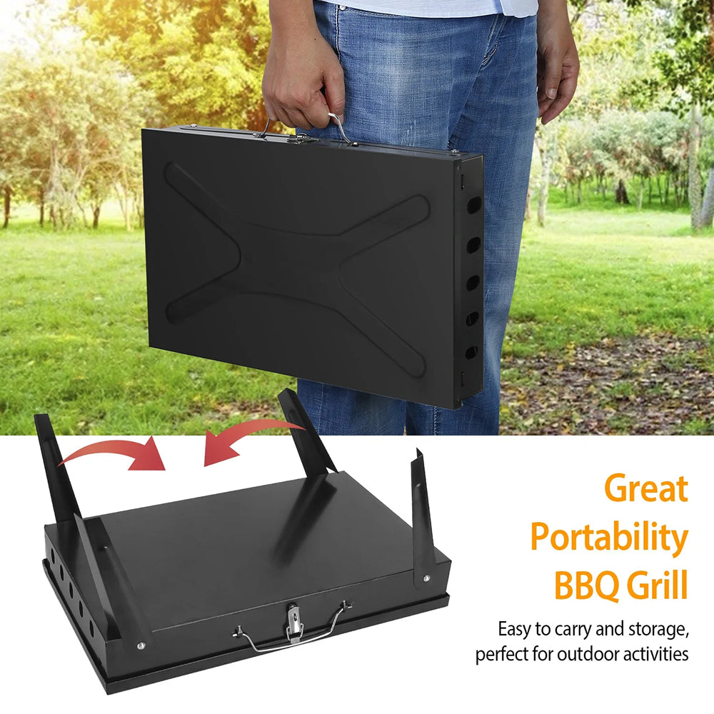 ChaxiCovi Portable Charcoal Grill 5.25 lbs Foldable Tabletop BBQ Baker