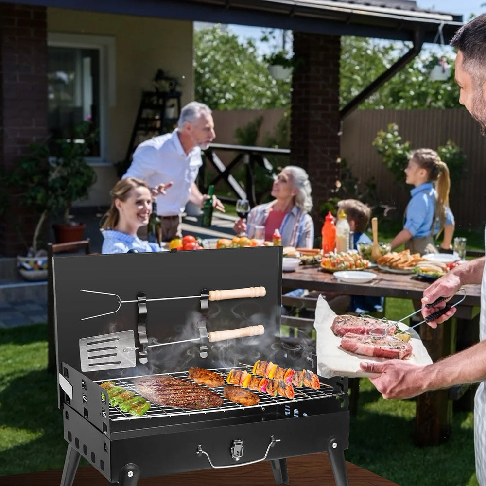 ChaxiCovi Portable Charcoal Grill 5.25 lbs Foldable Tabletop BBQ Baker