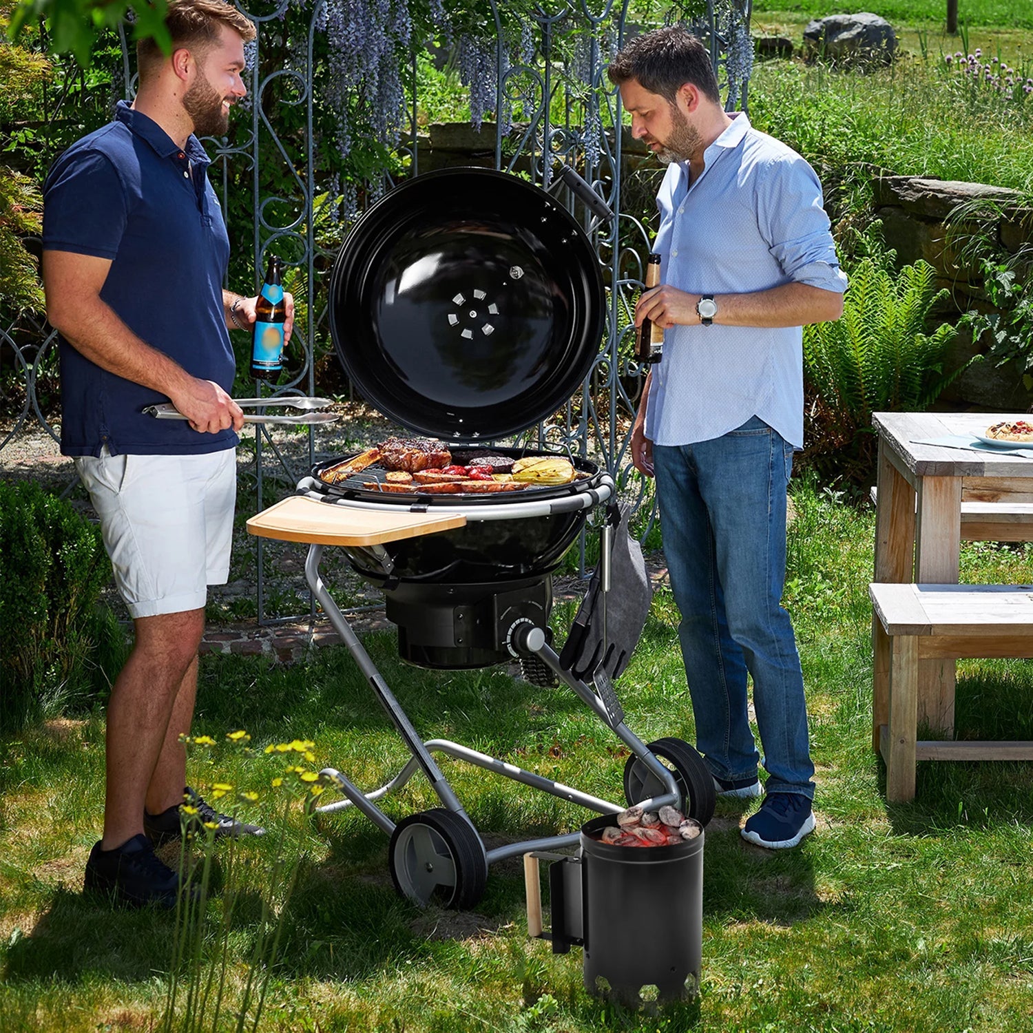 ChimiLaci Charcoal Chimney Starter Large Capacity 10-20 Min Iron Electrophoresis No Lighter Fluid