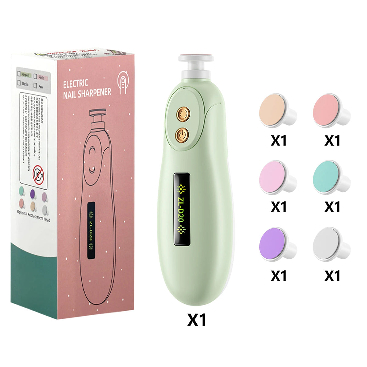 CinoDelp Electric Baby Nail Trimmer Safe Infant Nail File Care Kit