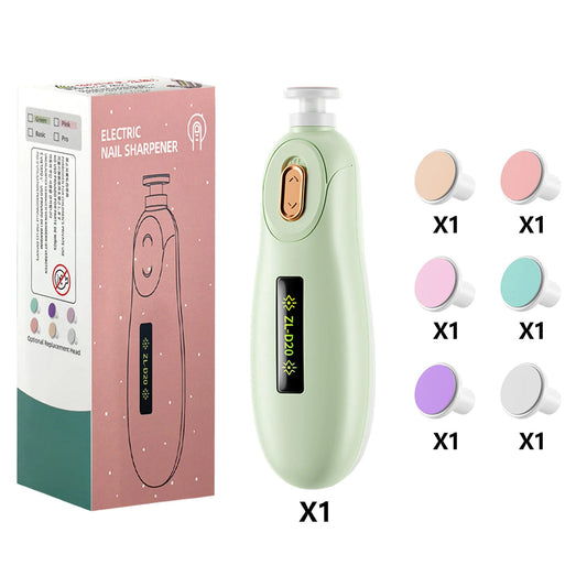 Electric Baby Nail Trimmer Safe Infant Nail File Care Kit