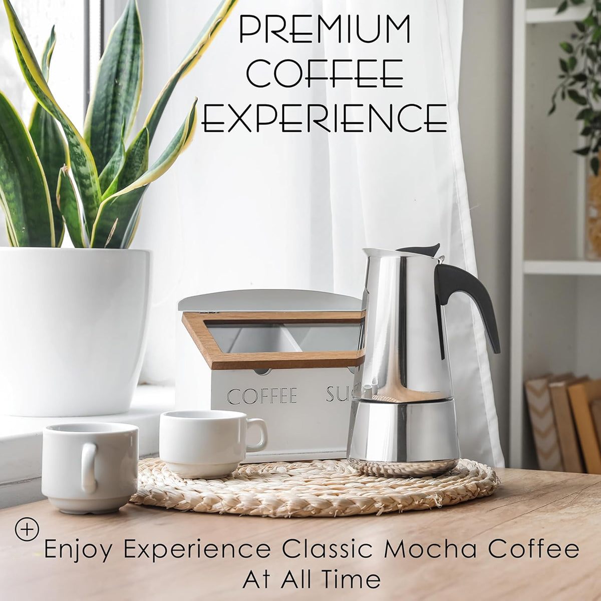 Stovetop Coffee Percolator - Stainless Steel Espresso & Coffee Maker for Home, Camping & Gas Stove
