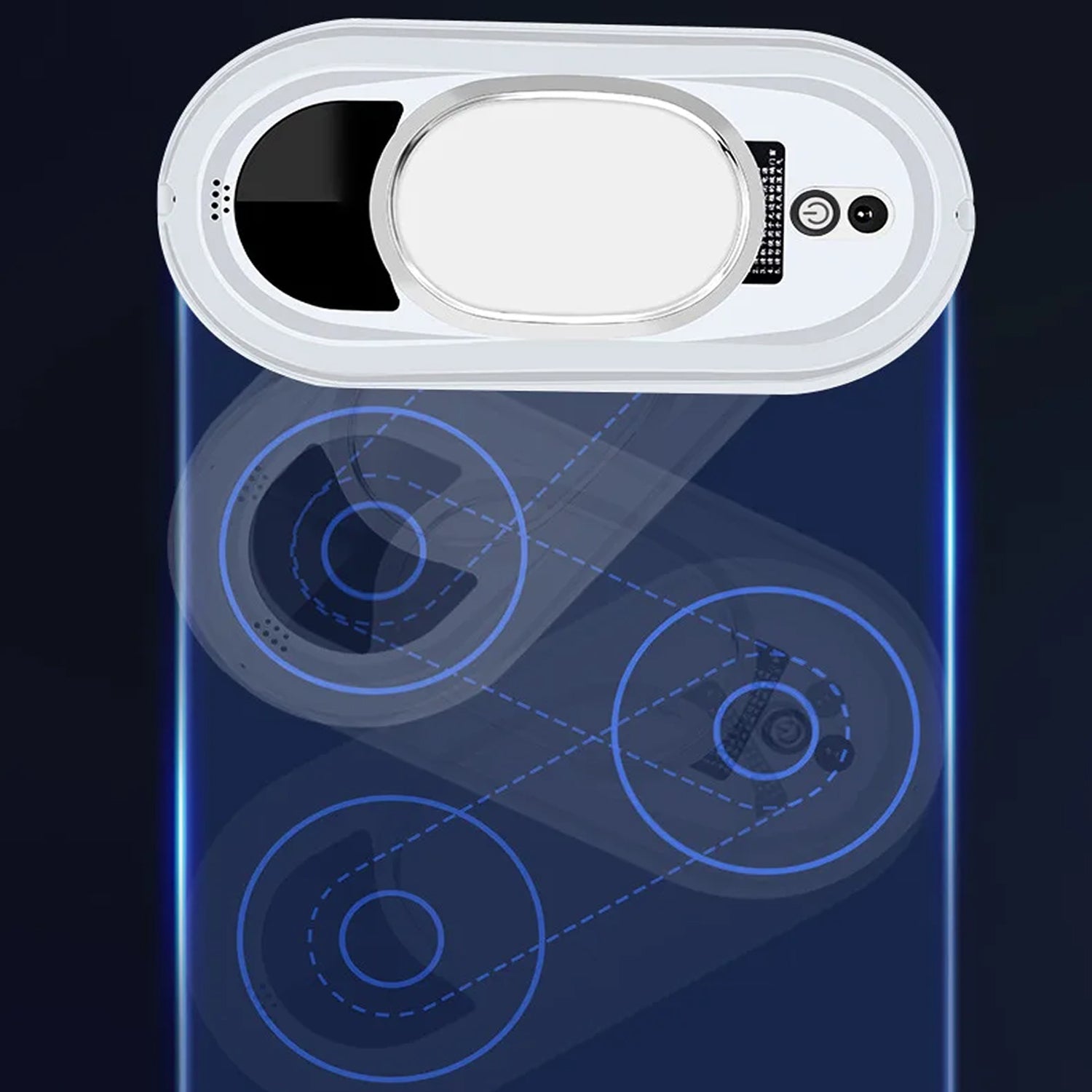 ClasEvist Window Cleaning Robot Smart AI Path Dual Spinning Mops with UPS Safety