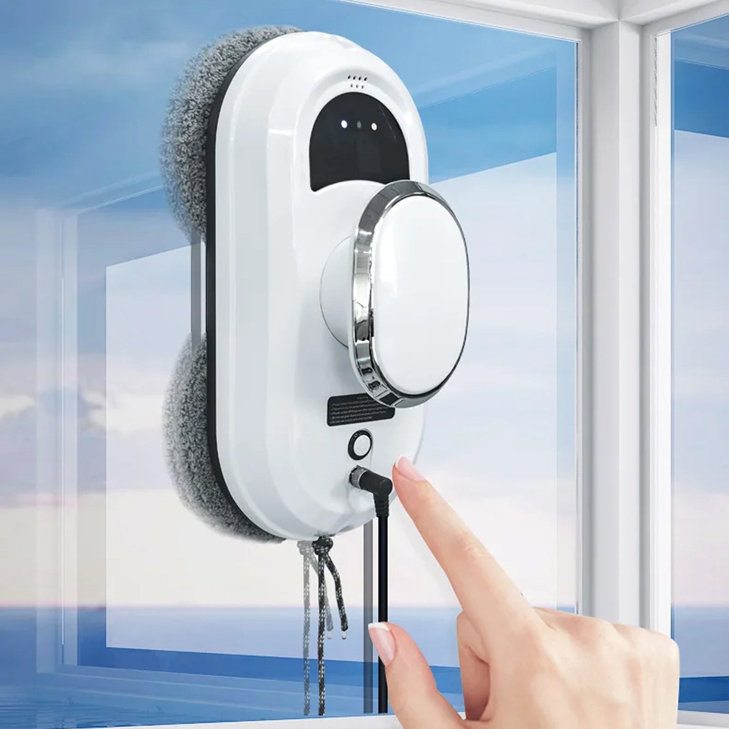 ClasEvist Window Cleaning Robot Smart AI Path Dual Spinning Mops with UPS Safety