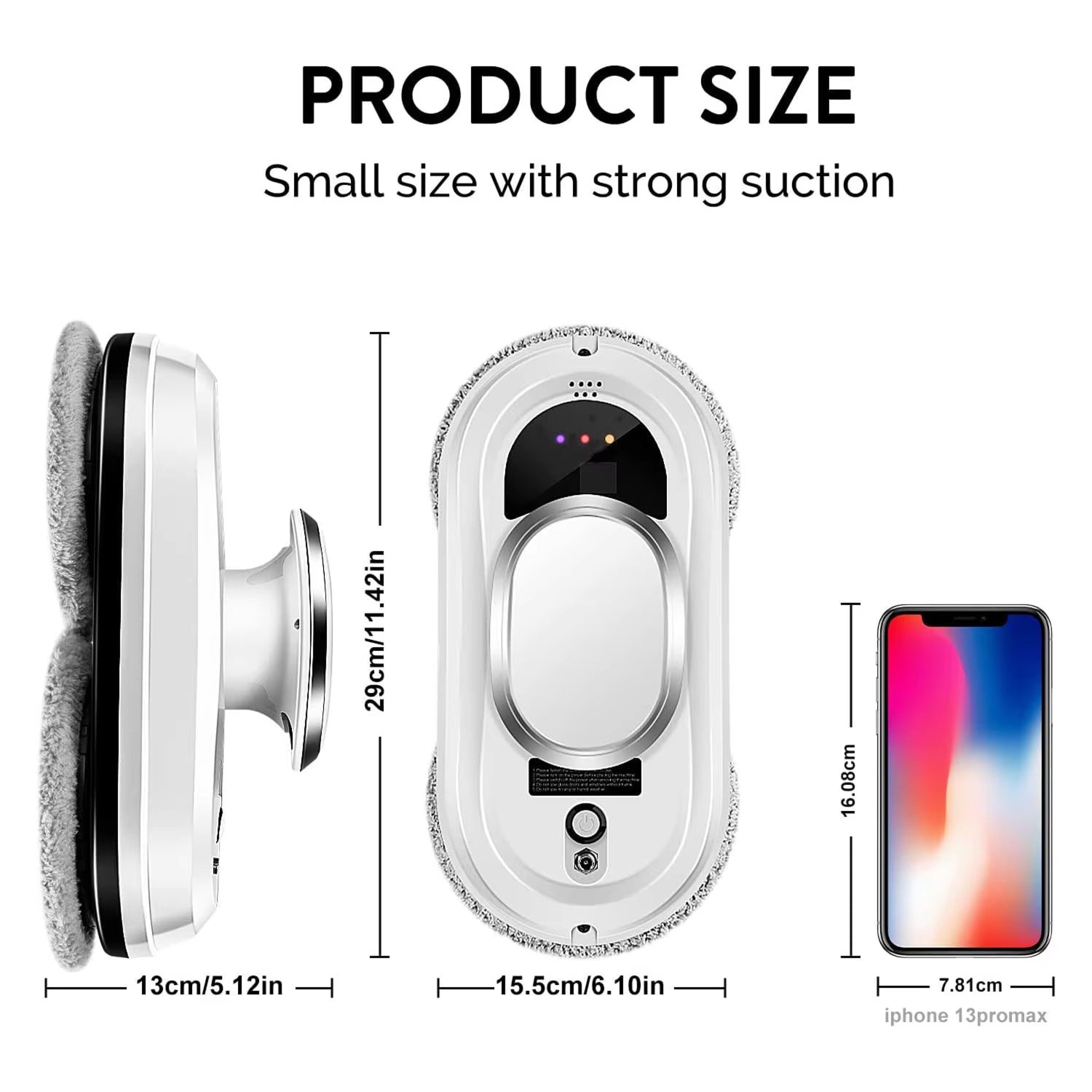 ClasEvist Window Cleaning Robot Smart AI Path Dual Spinning Mops with UPS Safety