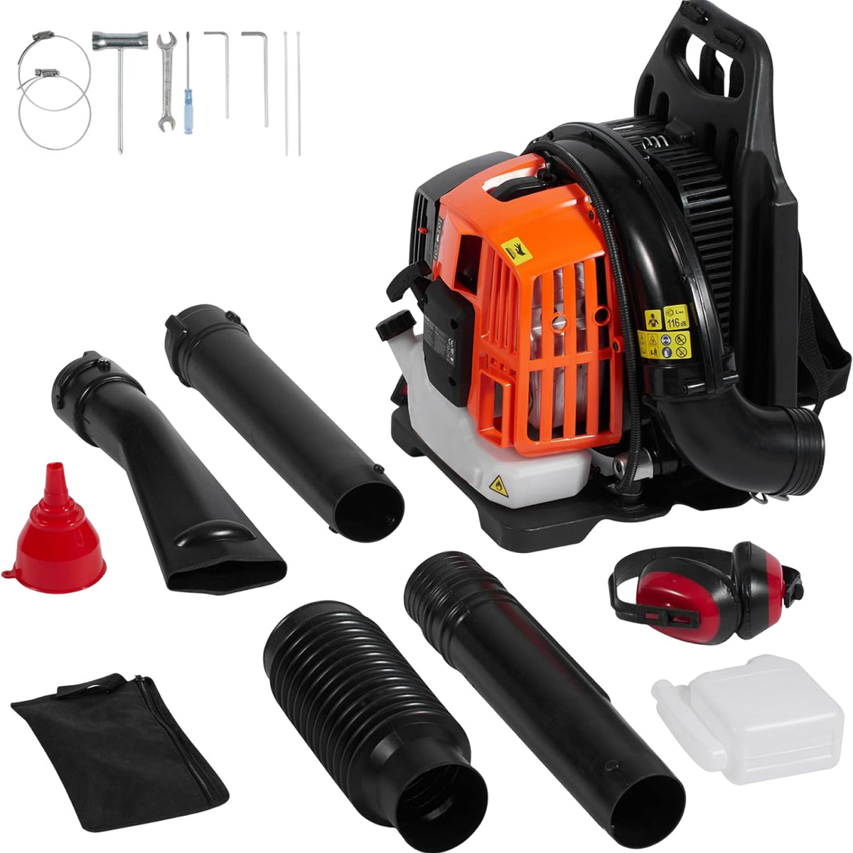 CleNolif 52CC Backpack Leaf Blower - High-Powered Gas Yard Blower