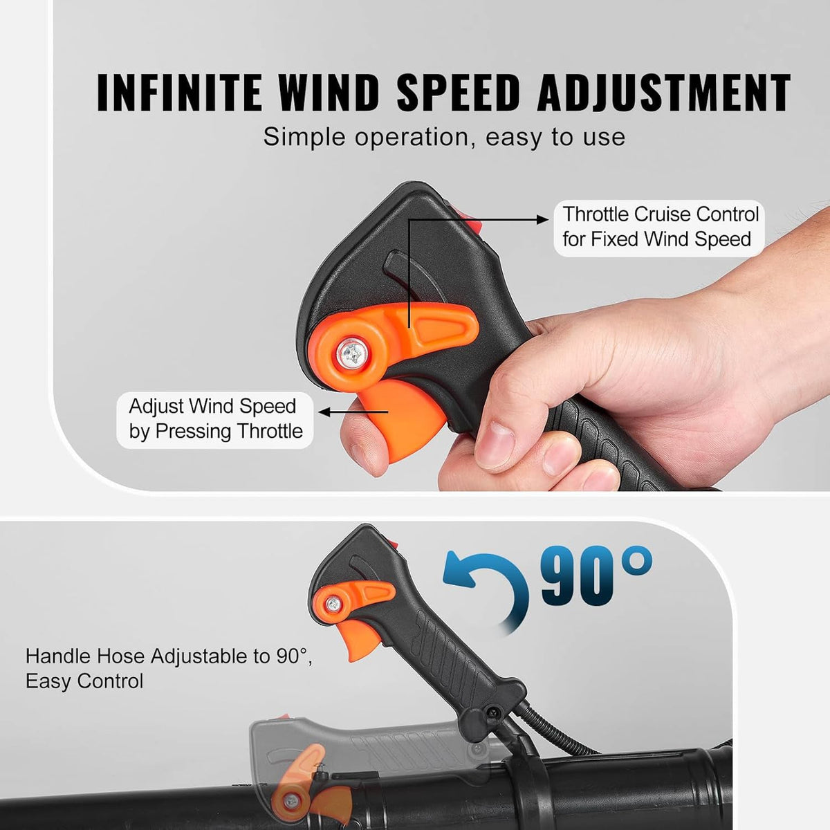CleNolif 52CC Backpack Leaf Blower - High-Powered Gas Yard Blower