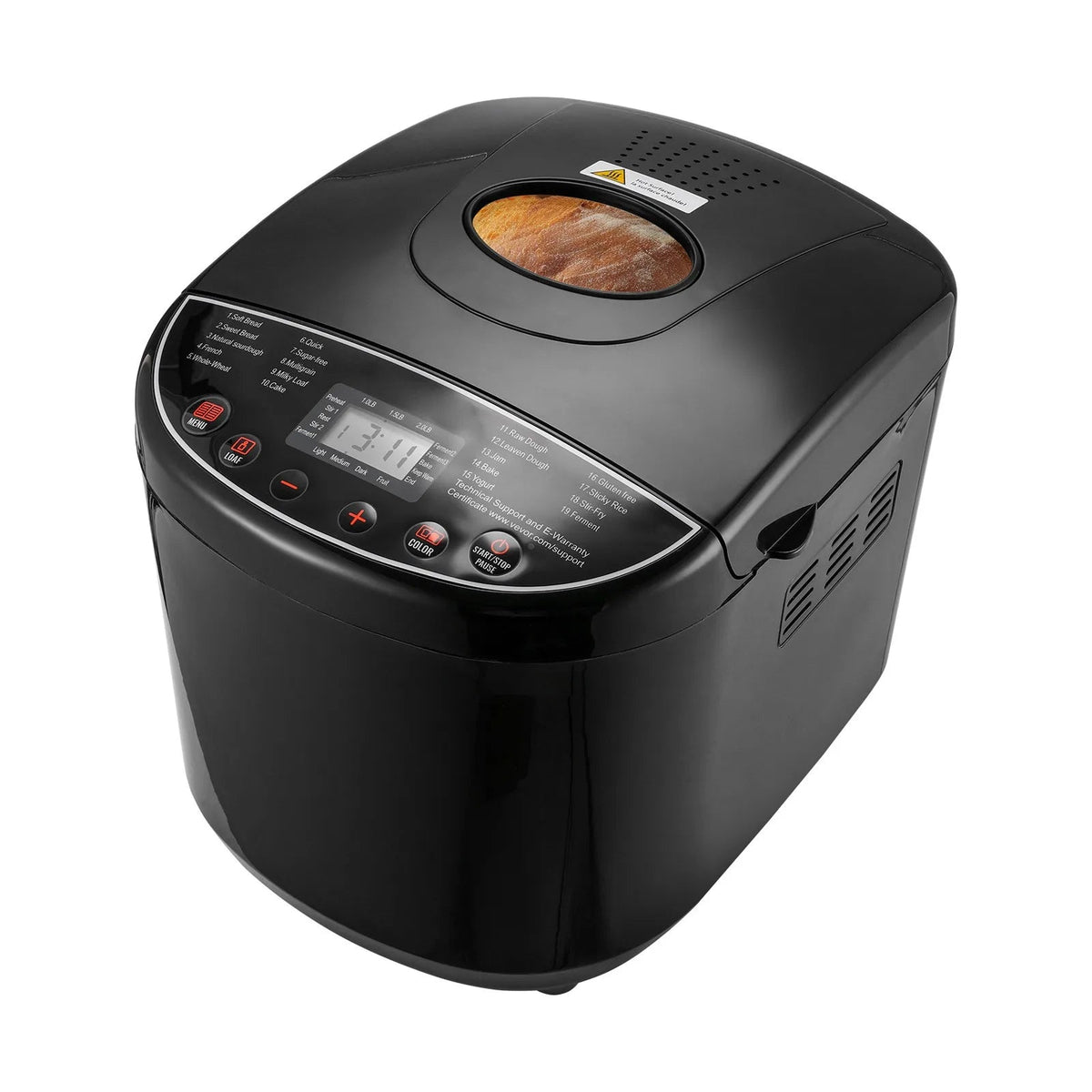 Automatic Bread Maker Machine for Home Baking, Programmable Non-Stick Loaf Maker