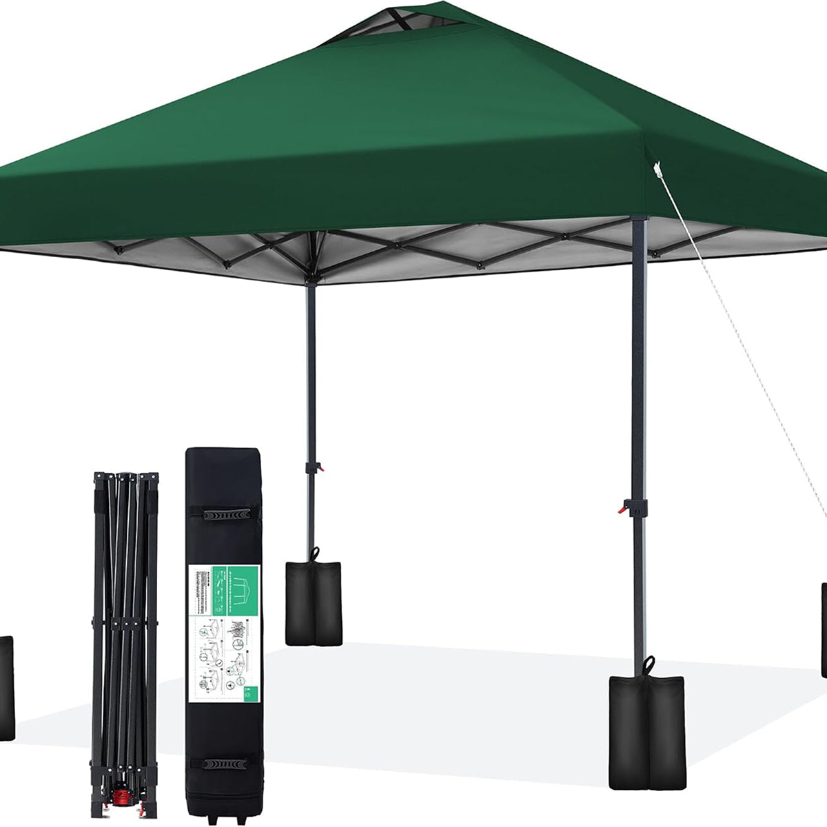 DabisCamp 10x10 Pop-Up Canopy Tent with One-Push Instant Setup