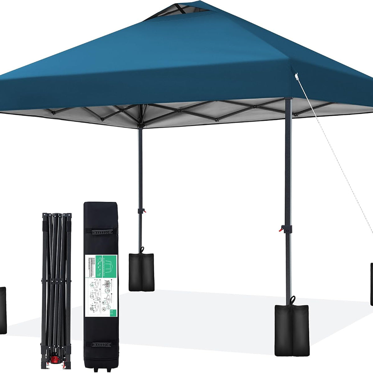 DabisCamp 10x10 Pop-Up Canopy Tent with One-Push Instant Setup