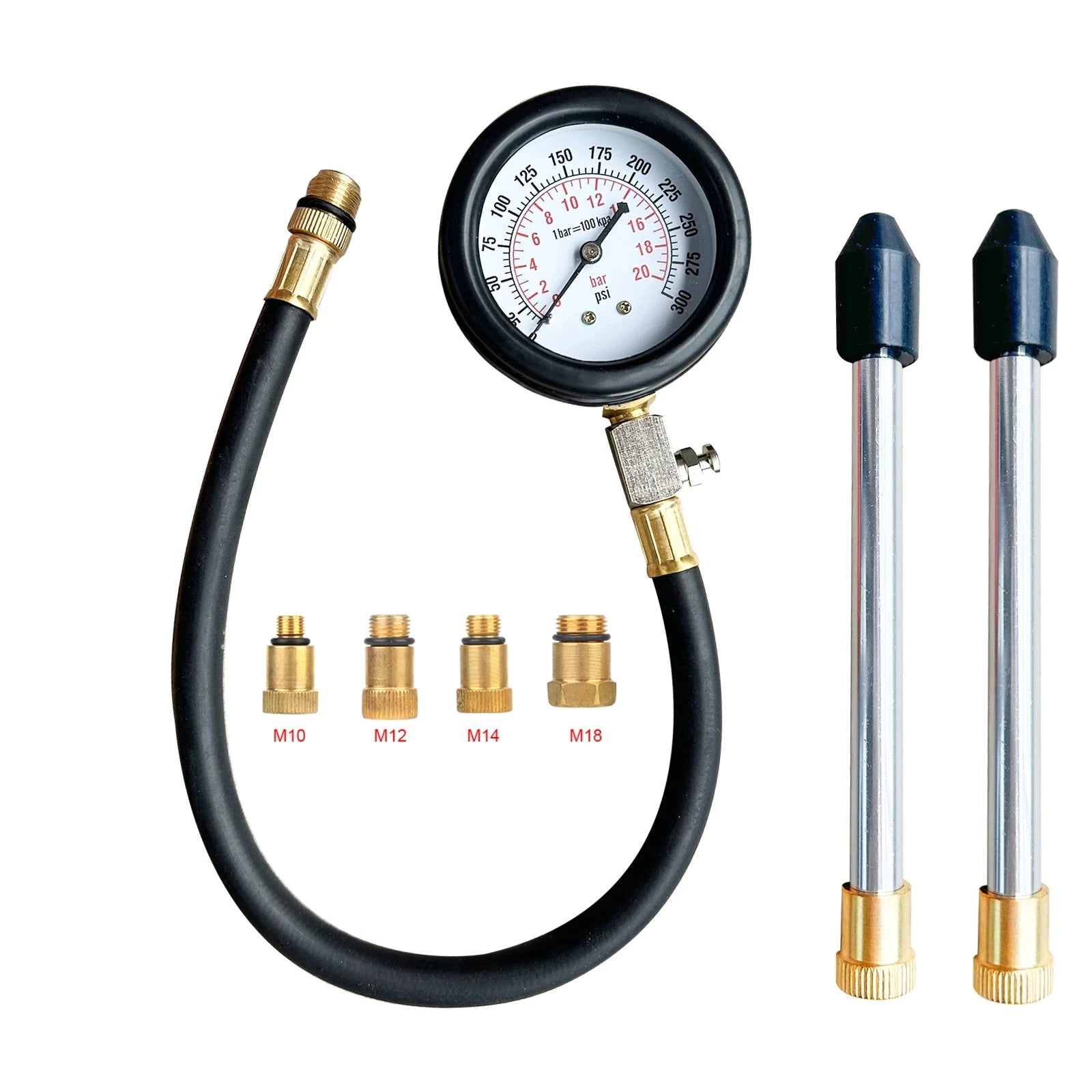 DelNopsi Fuel Pressure Tester 300 PSI 99% Accuracy Gasoline Gauge Kit