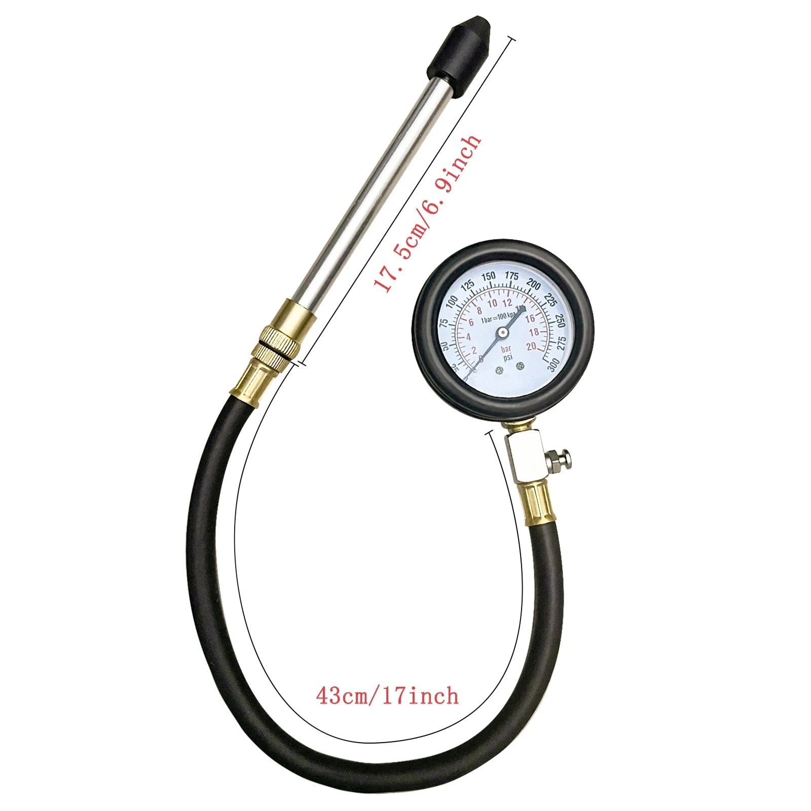 DelNopsi Fuel Pressure Tester 300 PSI 99% Accuracy Gasoline Gauge Kit