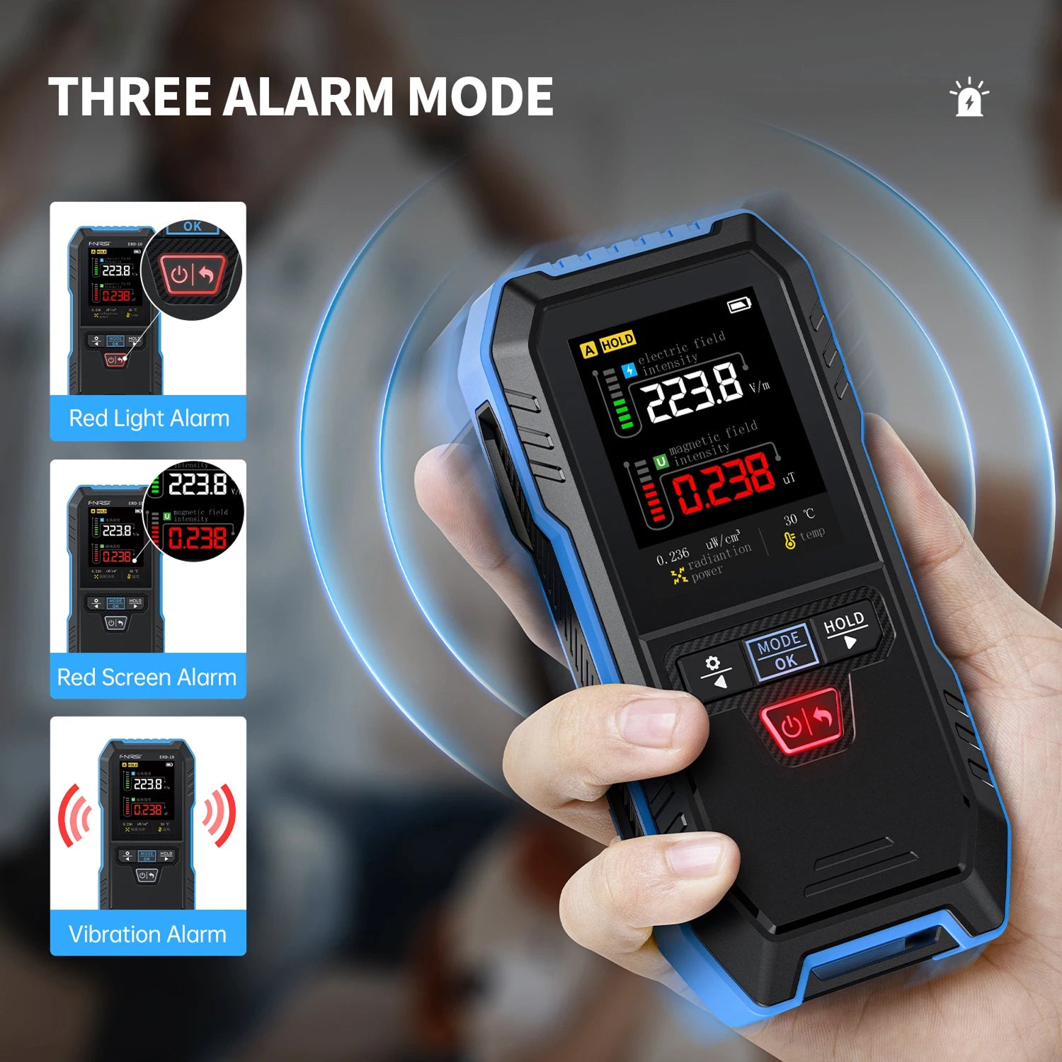 DetexMifi EMF Detector 3-in-1 0.01μT Precision 2.4