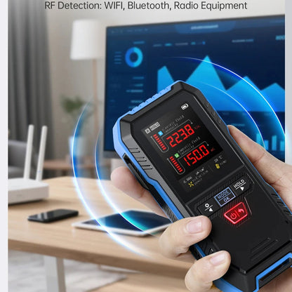 DetexMifi EMF Detector 3-in-1 0.01μT Precision 2.4" Color Screen 1000mW/cm² Meter