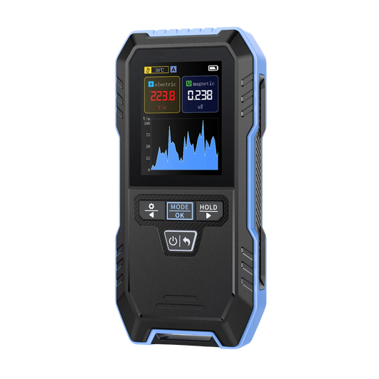 DetexMifi EMF Detector 3-in-1 0.01μT Precision 2.4" Color Screen 1000mW/cm² Meter