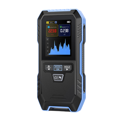 DetexMifi EMF Detector 3-in-1 0.01μT Precision 2.4" Color Screen 1000mW/cm² Meter