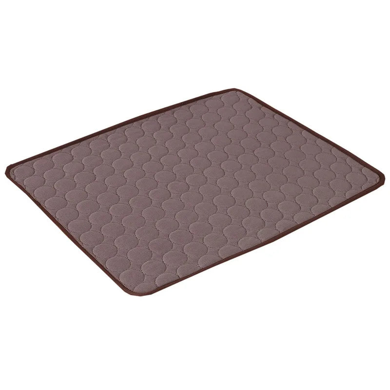 Self Cooling Mat for Dogs Ice Silk Washable Pet Pad Cushion for Crate Bed Car DovixMati