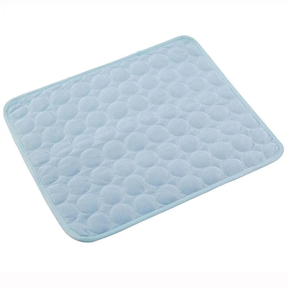 Self Cooling Mat for Dogs Ice Silk Washable Pet Pad Cushion for Crate Bed Car DovixMati