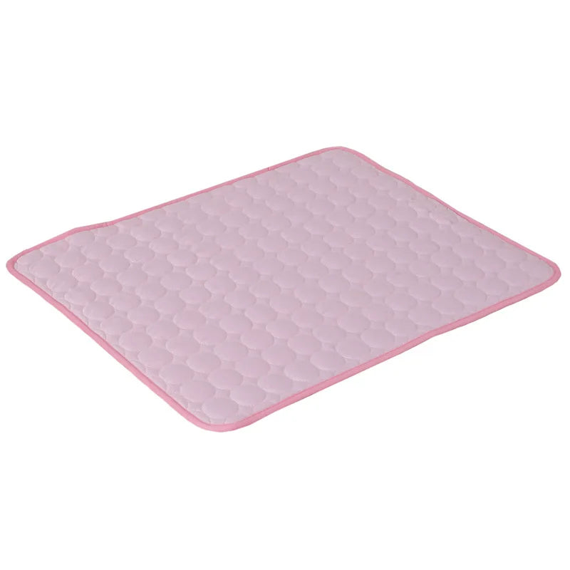 Self Cooling Mat for Dogs Ice Silk Washable Pet Pad Cushion for Crate Bed Car DovixMati