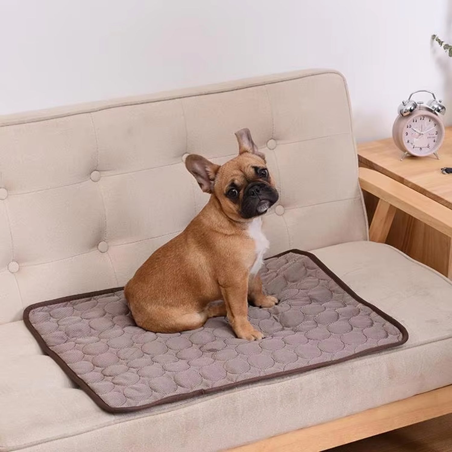 Self Cooling Mat for Dogs Ice Silk Washable Pet Pad Cushion for Crate Bed Car DovixMati